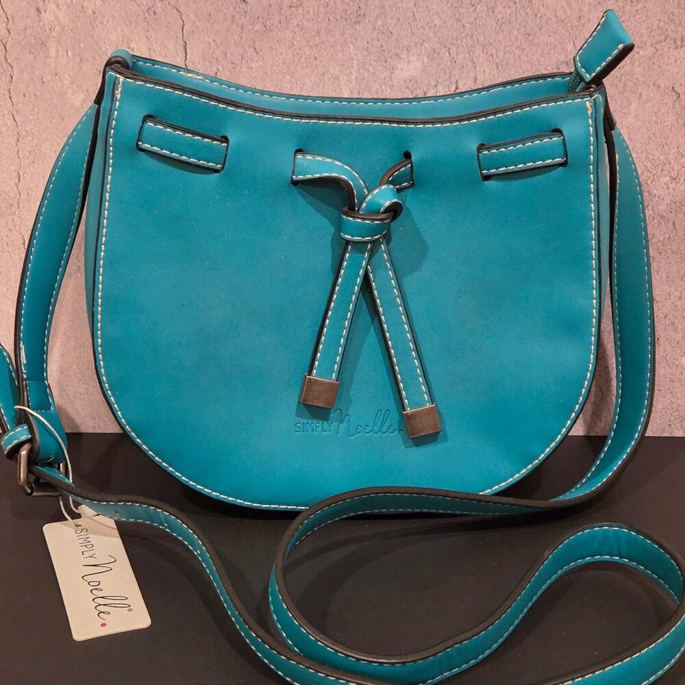 Simply Noelle All Tied Up Teal Crossbody Bag